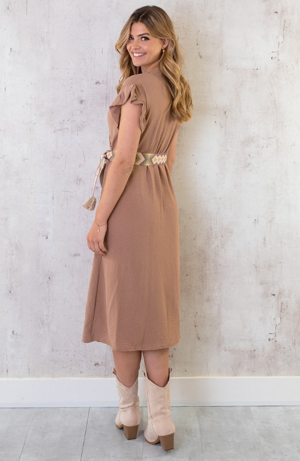 St. Tropez Jurk Midi Camel 2.0 – shoparchief, foto 5