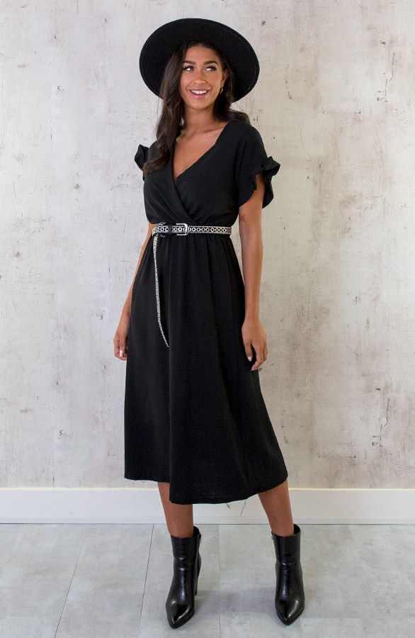 St. Tropez Jurk Midi Zwart 2.0 – shoparchief, foto 3