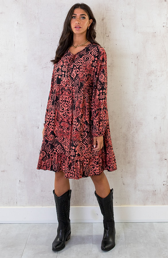Tuniek Print Zwart Koraal – shoparchief, foto 3