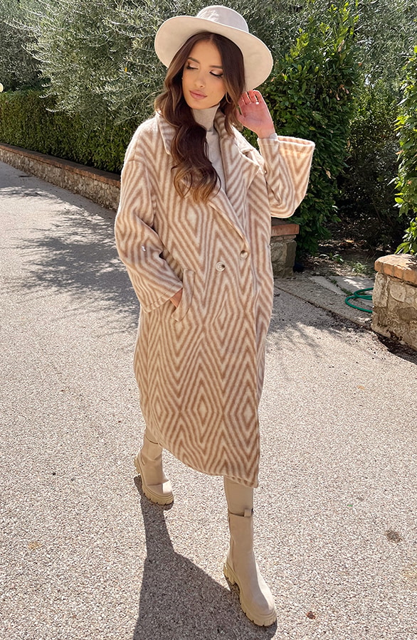 Woven Jas Zigzag Beige – shoparchief, foto 4