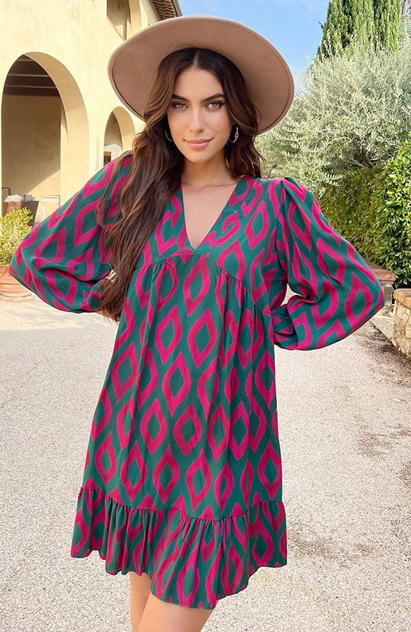 Aztec Tuniek Groen Roze – shoparchief