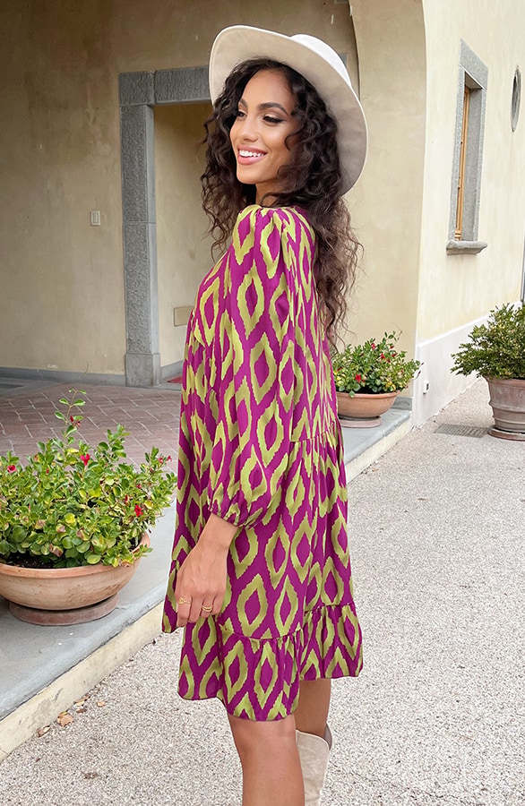 Aztec Tuniek Paars Groen – shoparchief, foto 3