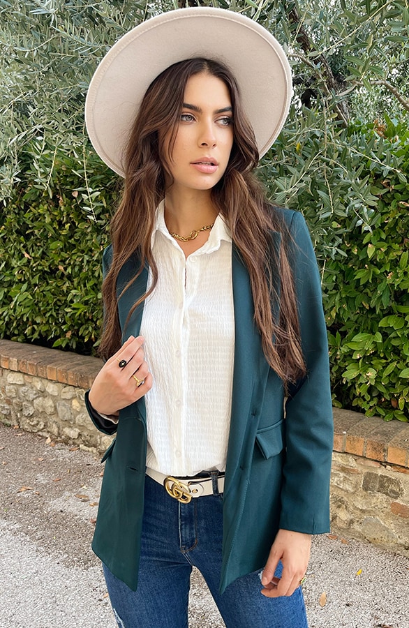 Classic Blazer Smaragd – shoparchief, foto 3