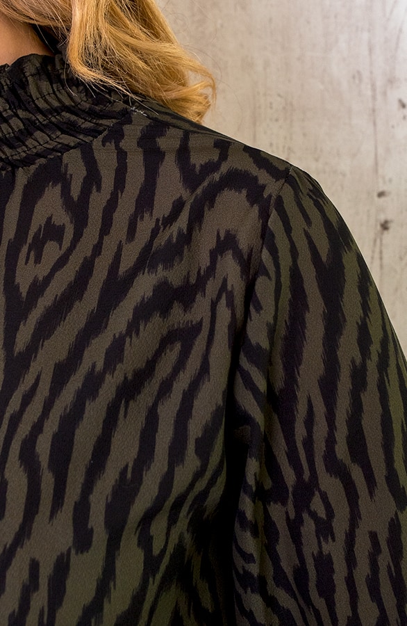 Col Blouse Zebra Army – shoparchief, foto 6