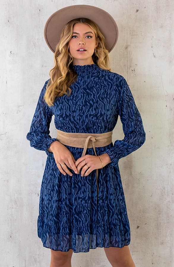 Col Jurk Zebra Blauw – shoparchief, foto 2