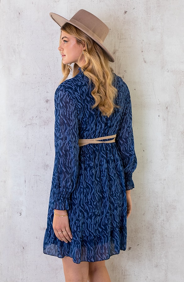 Col Jurk Zebra Blauw – shoparchief, foto 6