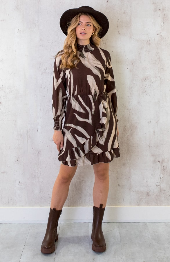 Overslag Col Jurk Zebra Choco – shoparchief, foto 8