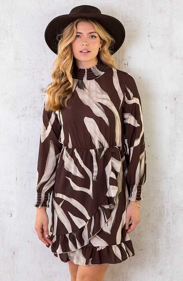 Overslag Col Jurk Zebra Choco – shoparchief, foto 4