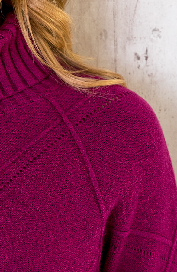Col Trui Met Ruit Patroon Magenta – shoparchief, foto 8