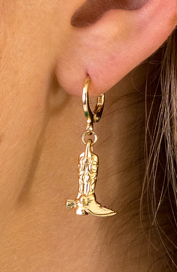 Cowboyboots Oorbellen Goud – shoparchief, foto 2