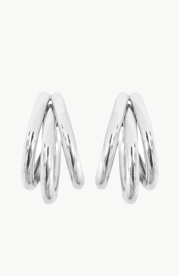 Creool Triple Oorbellen Zilver – shoparchief