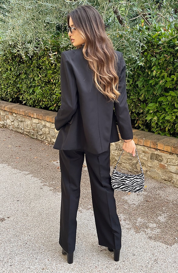 Blazer Met Satijnen Revers Rome Zwart – shoparchief, foto 12