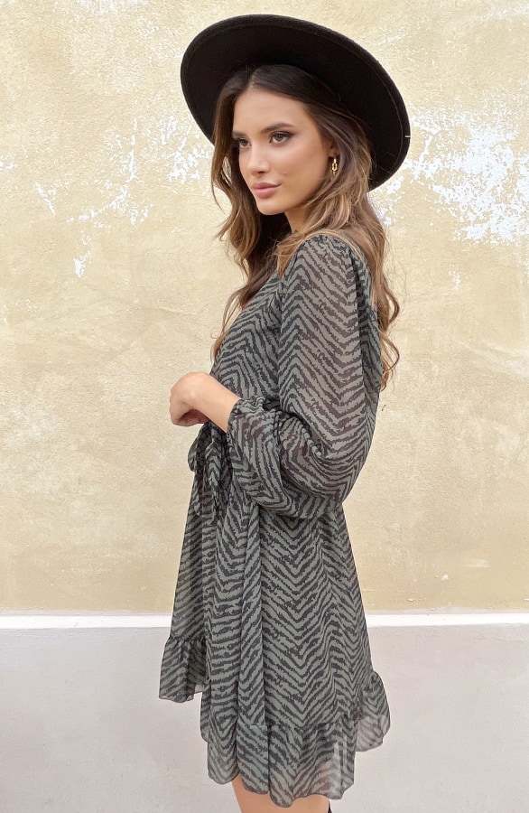 Exclusive Print Dress Army – shoparchief, foto 4