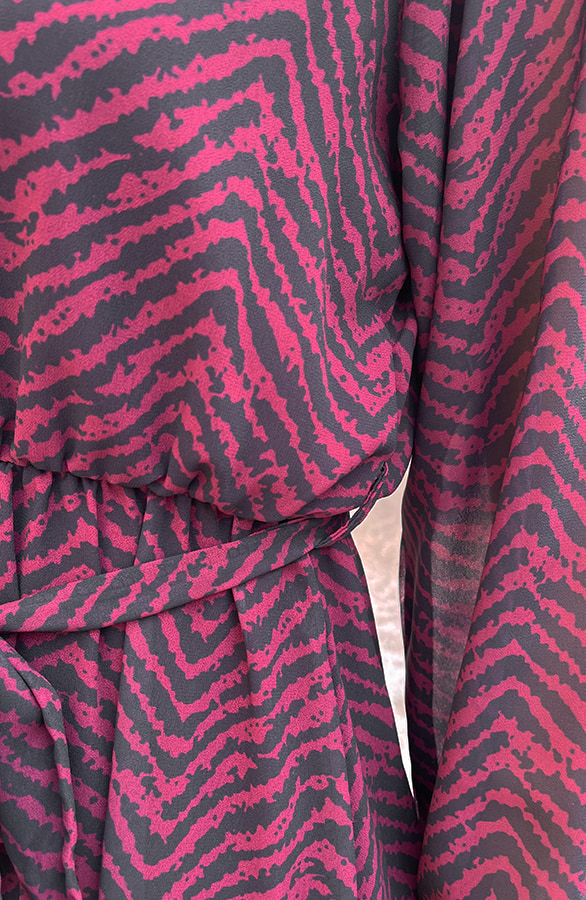 Exclusive Print Dress Bordeaux – shoparchief, foto 8