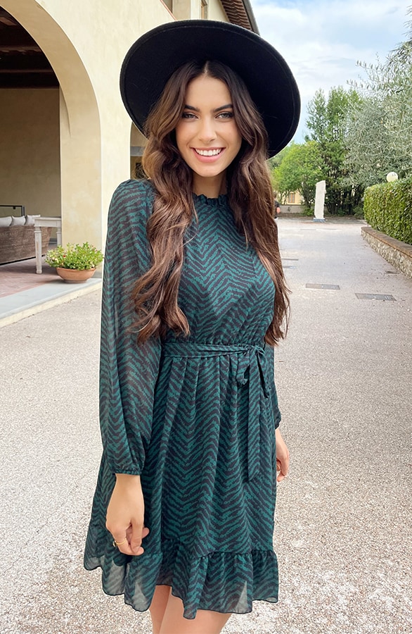 Exclusive Print Dress Smaragd – shoparchief, foto 4