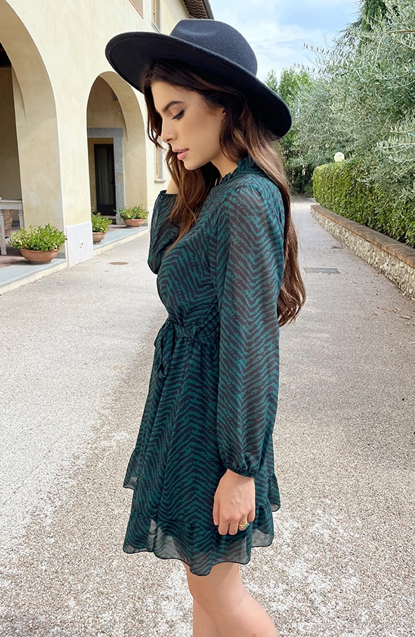 Exclusive Print Dress Smaragd – shoparchief, foto 7