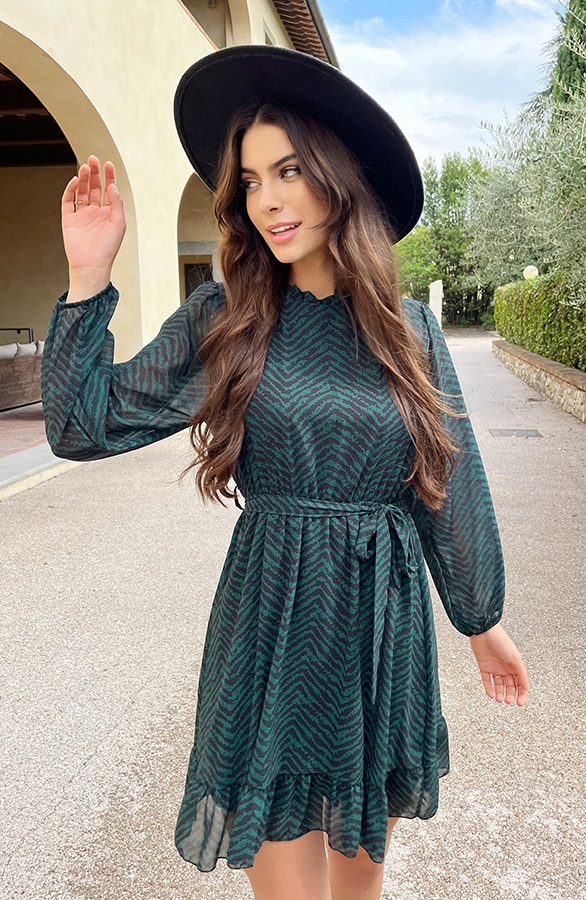 Exclusive Print Dress Smaragd – shoparchief, foto 10