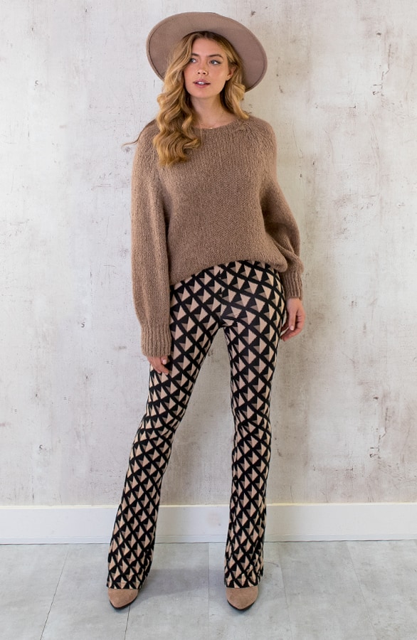 Oversized Gebreide Trui Taupe – shoparchief, foto 8