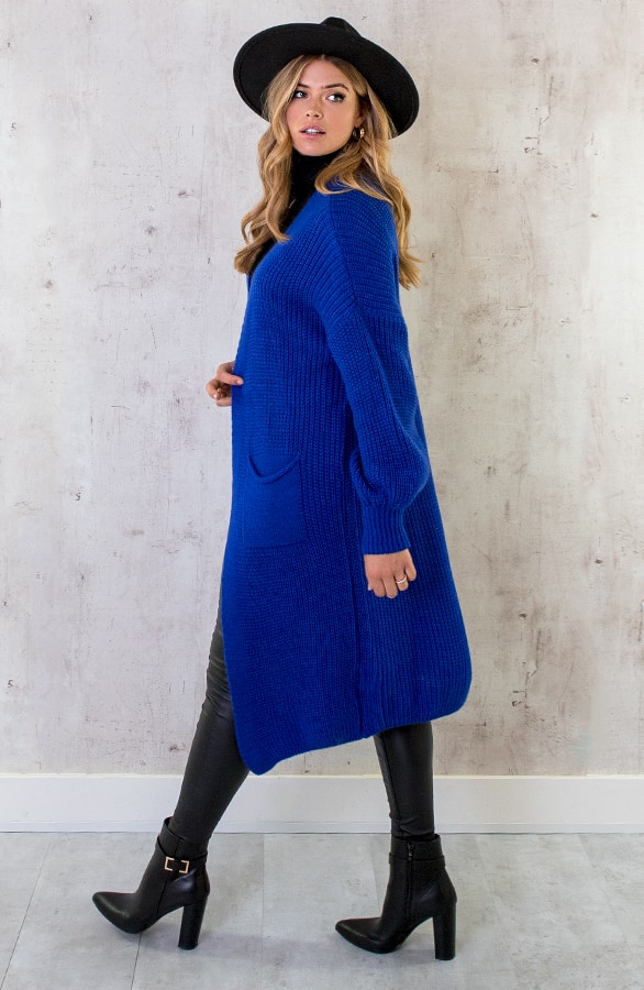 Gebreid Vest Met Zakken Kobalt 2.0 – shoparchief, foto 6