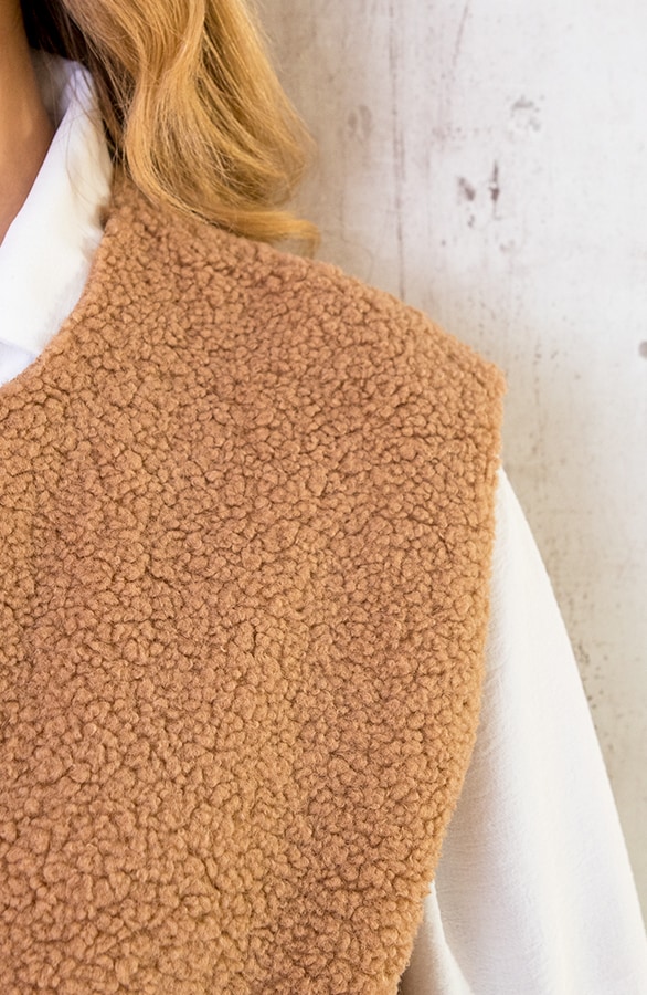 Gilet Pocket Teddy Camel – shoparchief, foto 6