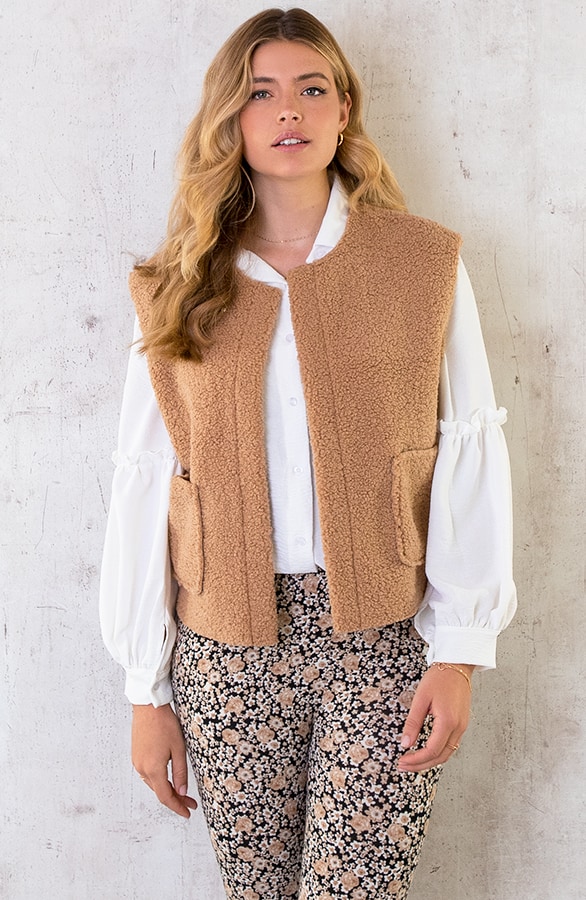 Gilet Pocket Teddy Camel – shoparchief