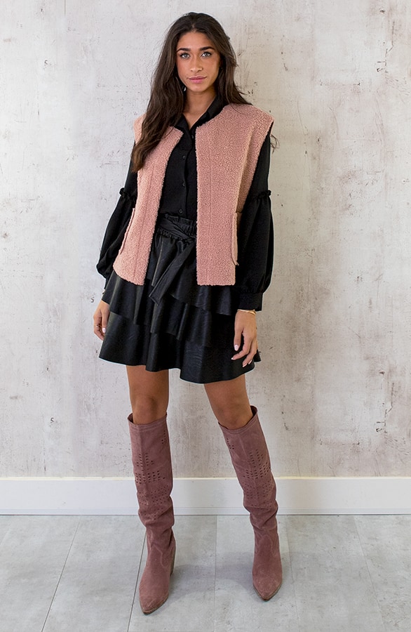 Gilet Pocket Teddy Pastel Roze – shoparchief, foto 9