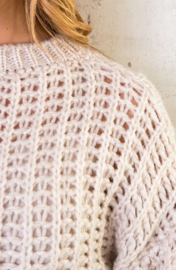 Grofgebreide Oversized Trui Beige – shoparchief, foto 7