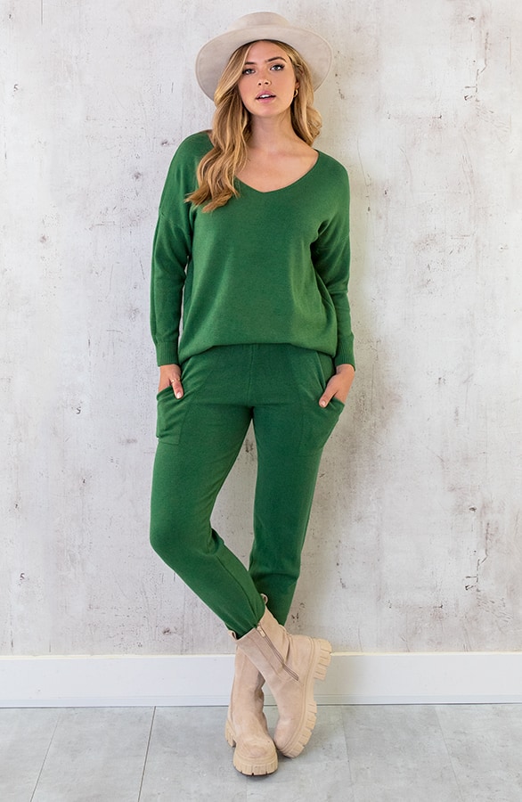 Joggingtrui Met V-hals Groen – shoparchief, foto 6