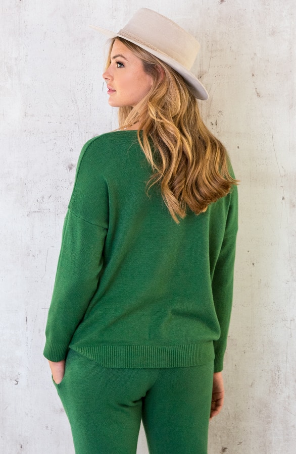 Joggingtrui Met V-hals Groen – shoparchief, foto 3