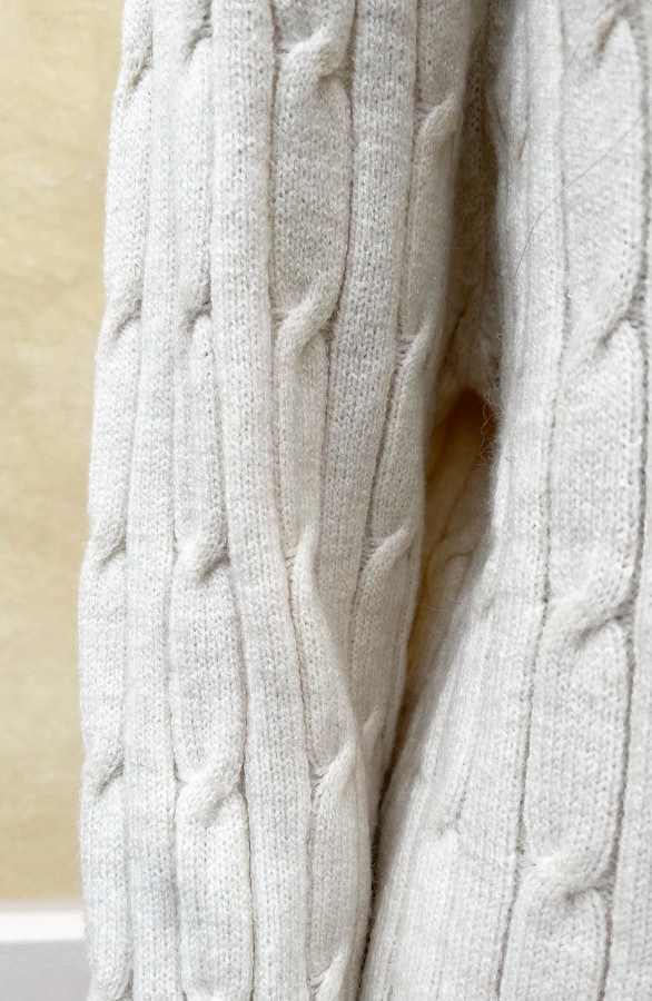 Knitted Dress Kabelpatroon Ecru – shoparchief, foto 6