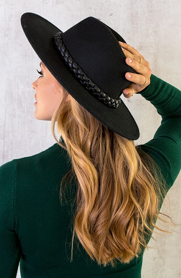 Leather Braid Hat Black – shoparchief