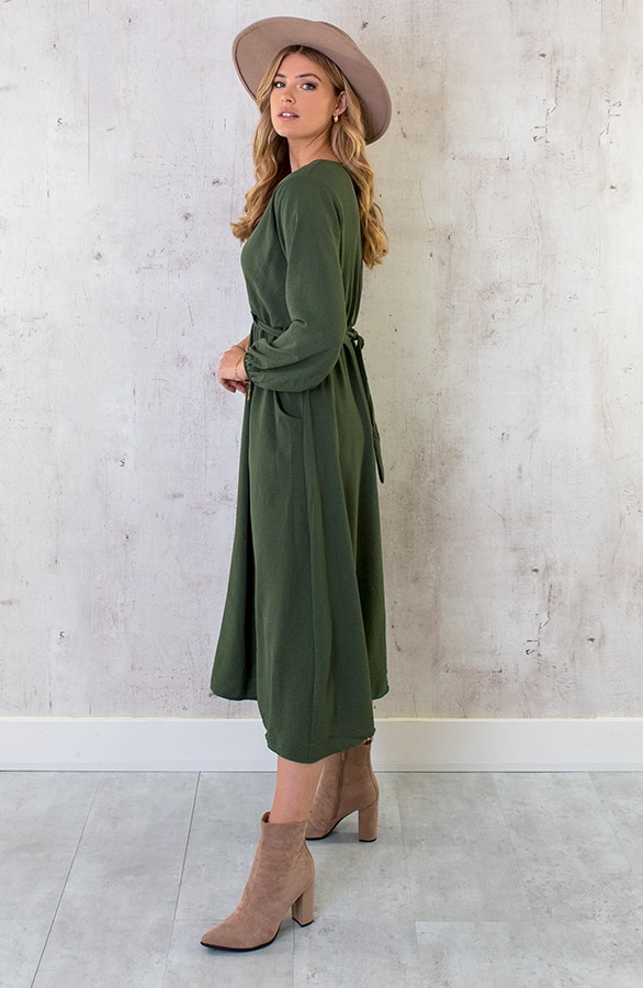 Midi Pocket Dress Army – shoparchief, foto 10