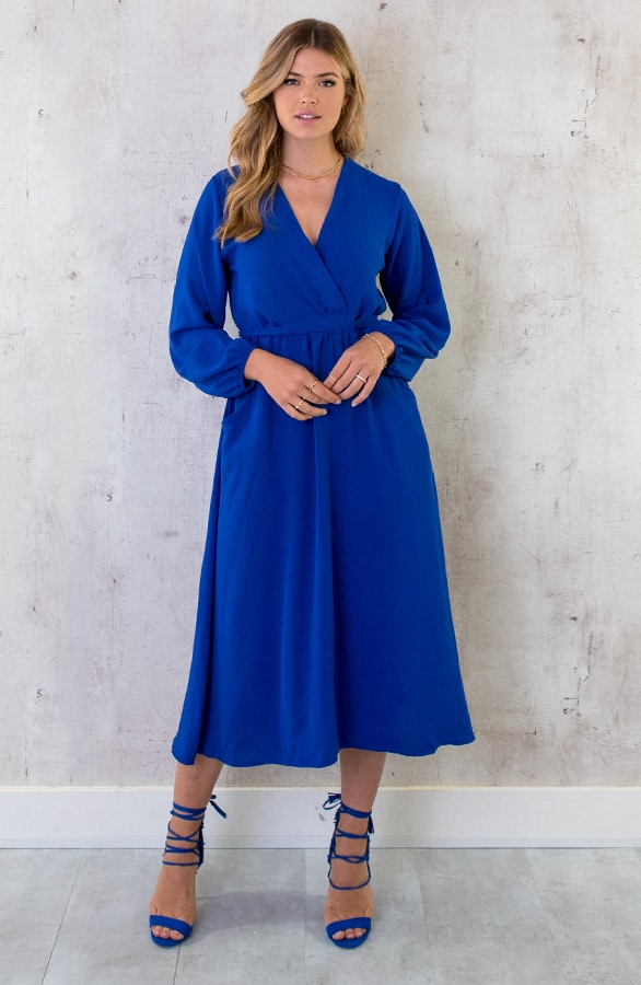 Midi Pocket Dress Kobalt – shoparchief, foto 5