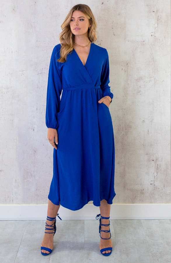 Midi Pocket Dress Kobalt – shoparchief