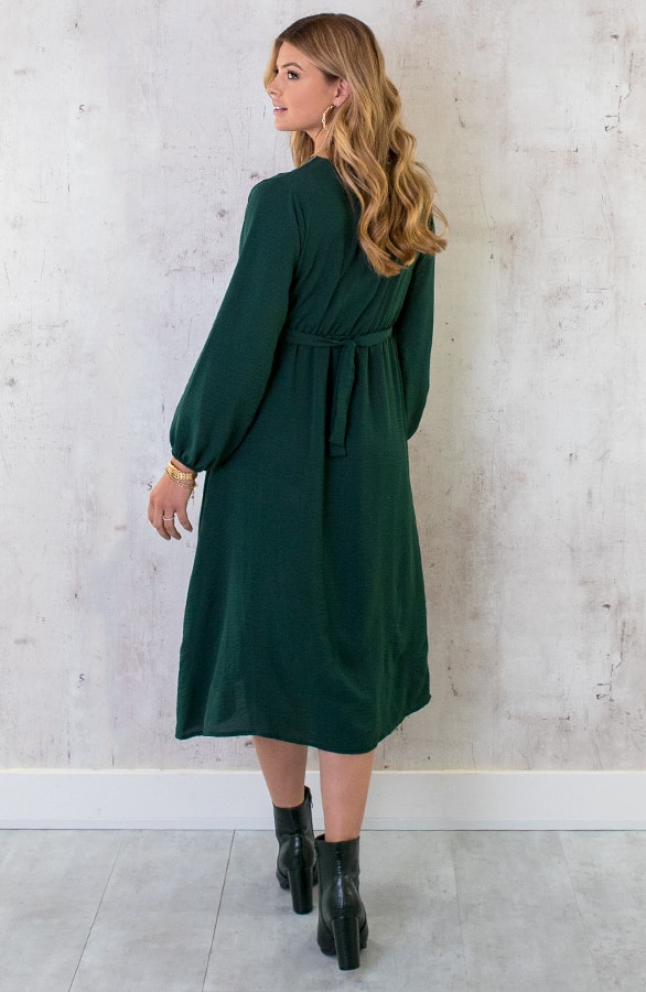 Midi Pocket Dress Smaragd – shoparchief, foto 13