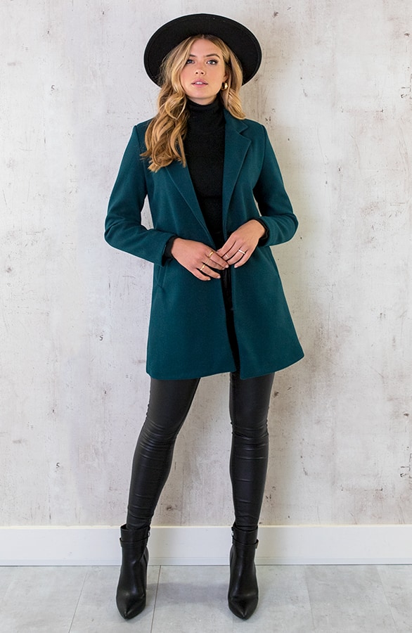 Midi Trenchcoat Smaragd – shoparchief, foto 7