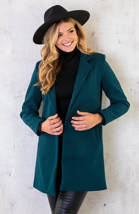 Midi Trenchcoat Smaragd – shoparchief, foto 2