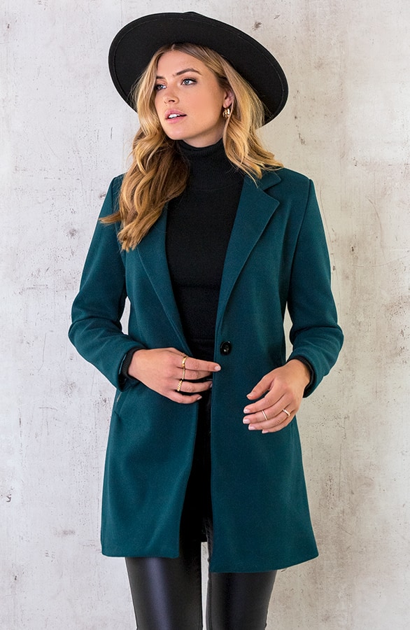 Midi Trenchcoat Smaragd – shoparchief