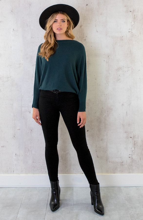 Oversized Soft Pullover Smaragdgrün, Foto 7