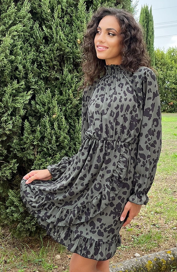 Overslag Col Jurk Leopard Army – shoparchief, foto 8