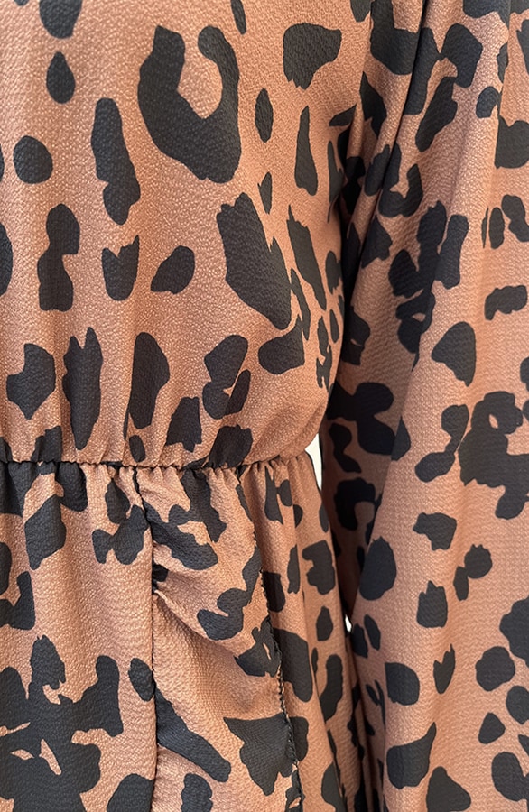 Overslag Col Jurk Leopard Camel – shoparchief, foto 6