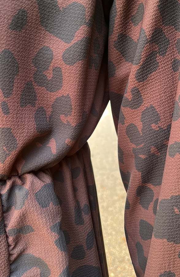 Overslag Col Jurk Leopard Cognac – shoparchief, foto 8