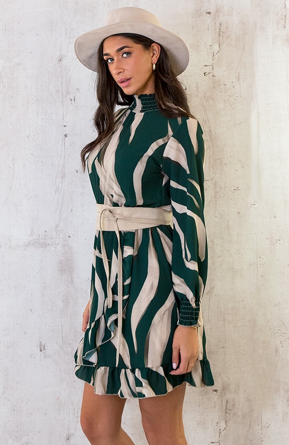 Overslag Col Jurk Zebra Smaragd – shoparchief, foto 5