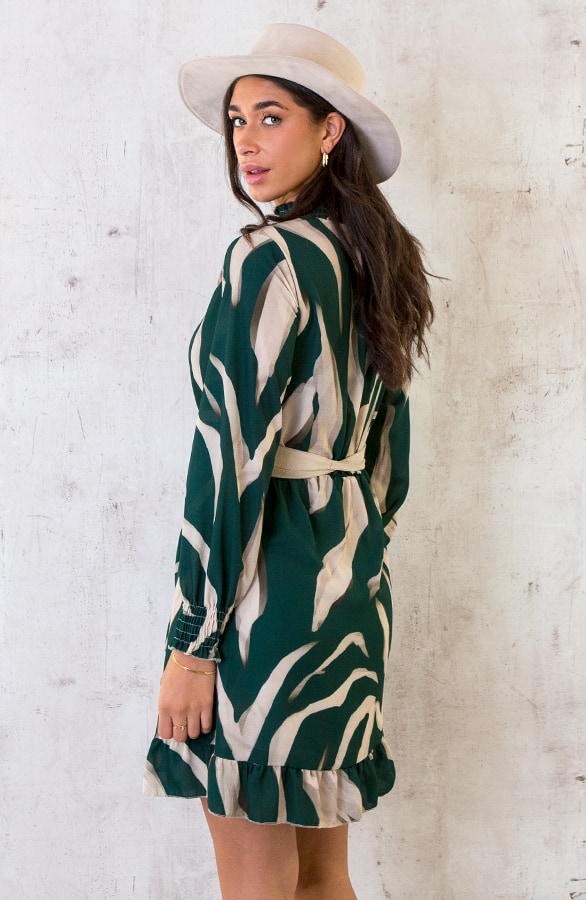Overslag Col Jurk Zebra Smaragd – shoparchief, foto 6