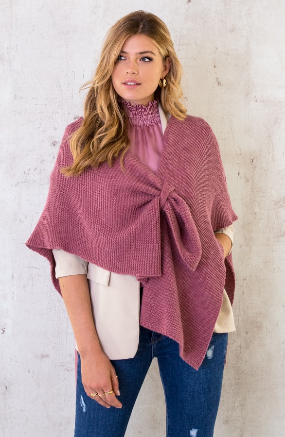 Overslag Poncho Dust Roze – shoparchief