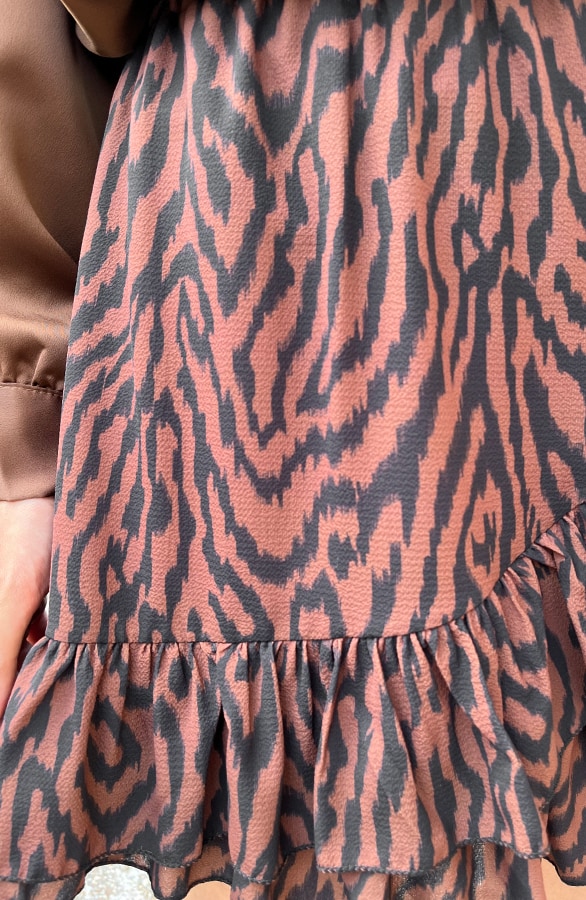 Overslag Zebra Skirt Bruin – shoparchief, foto 6