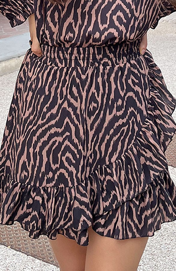 Overslag Zebra Skirt Camel – shoparchief