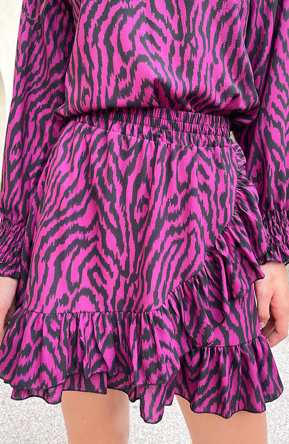 Overslag Zebra Skirt Magenta – shoparchief, foto 2