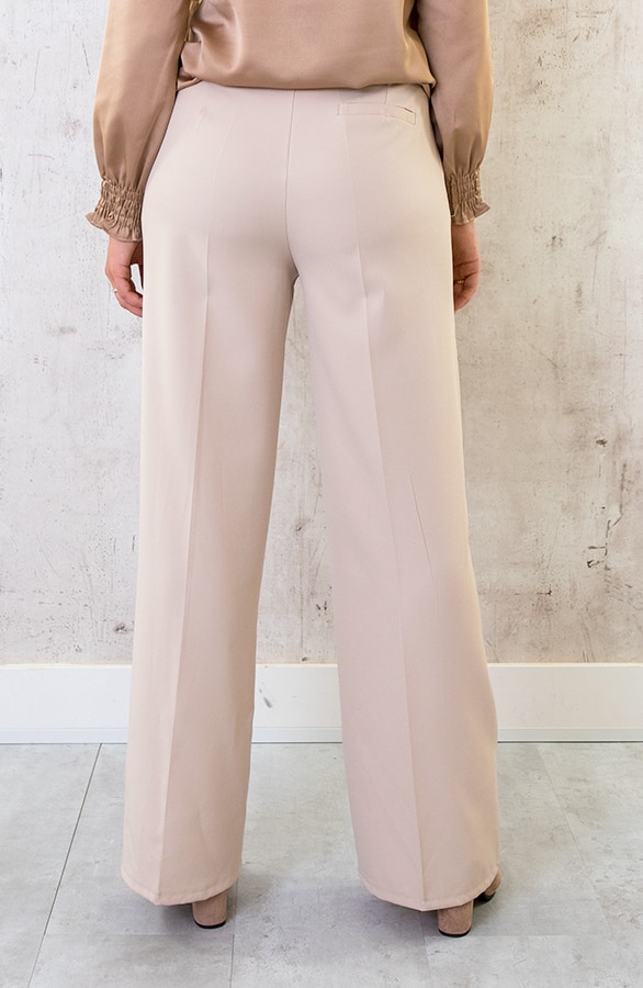 Pantalon High Waist Rome Beige – shoparchief, foto 14