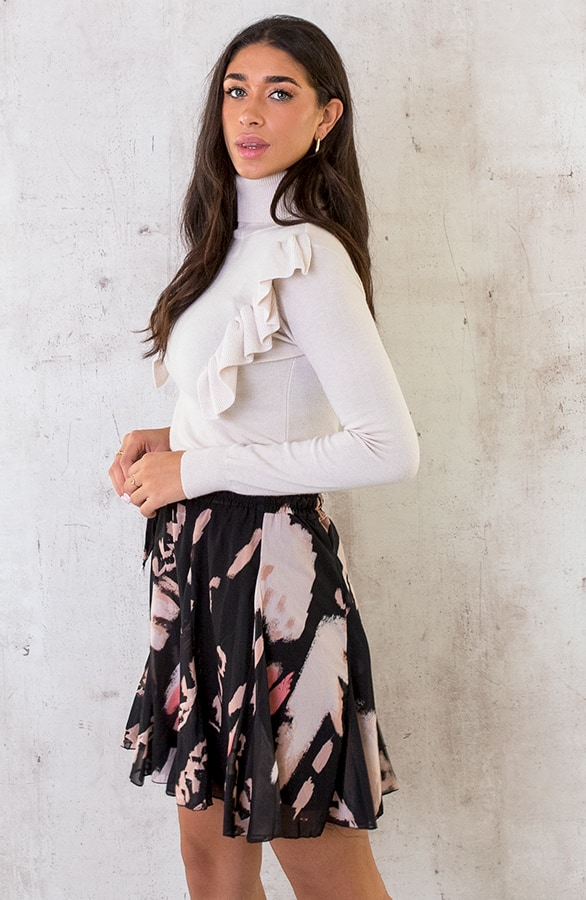 Ruffle Col Top Offwhite – shoparchief, foto 12